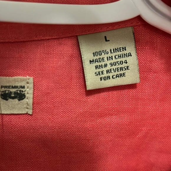 Natural Blue By Visitors Linen Shirt Size Large - Picture 4 of 15